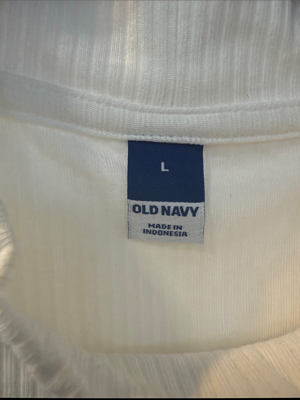 Old Navy White Ribbed Mock Neck Tank Top - Picture 2 of 4